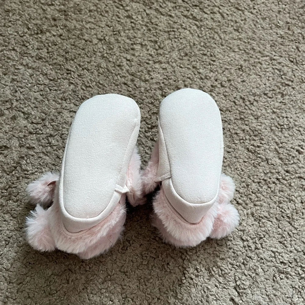 Stepping Stones Fuzzy Pink Booties